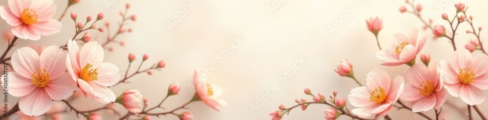 Subtle beige floral wallpaper, delicate blooms , delicate flowers, cream Subtle beige floral wallpaper, delicate blooms , delicate flowers, cream
