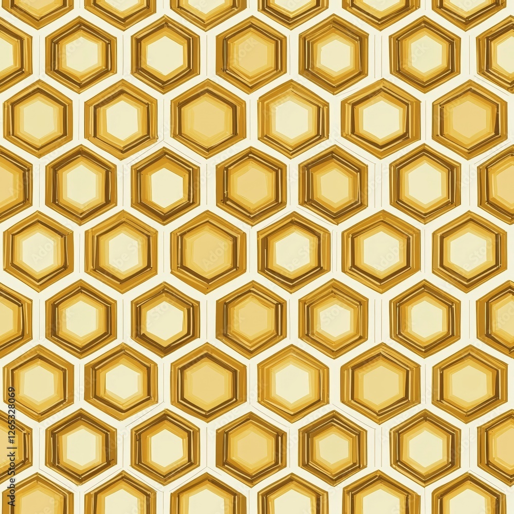 Abstract Honeycomb Pattern Golden Hexagon Texture Background Abstract Honeycomb Pattern Golden Hexagon Texture Background
