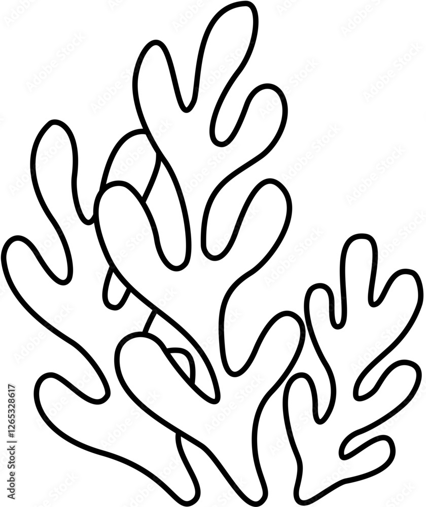 Obraz premium Coral Outline Coloring image