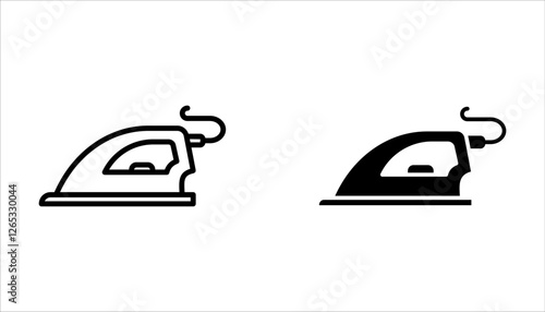 Iron icon set. Vector illustration for web design. Isolated on a white background.