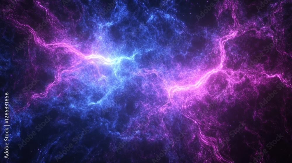 Fototapeta premium Cosmic Nebula Energy Flow, Space Background