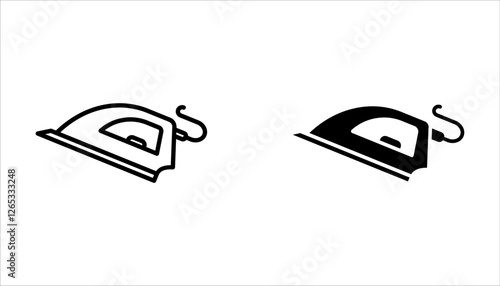 Iron icon set. Vector illustration for web design. Isolated on a white background.