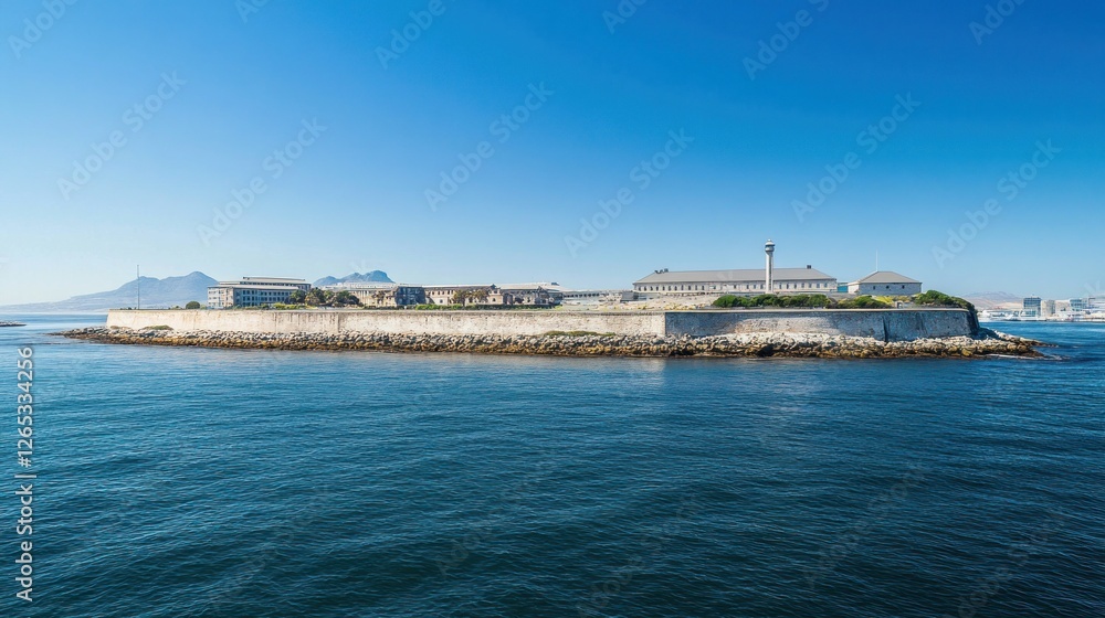 Island prison, ocean view, sunny day, travel Island prison, ocean view, sunny day, travel