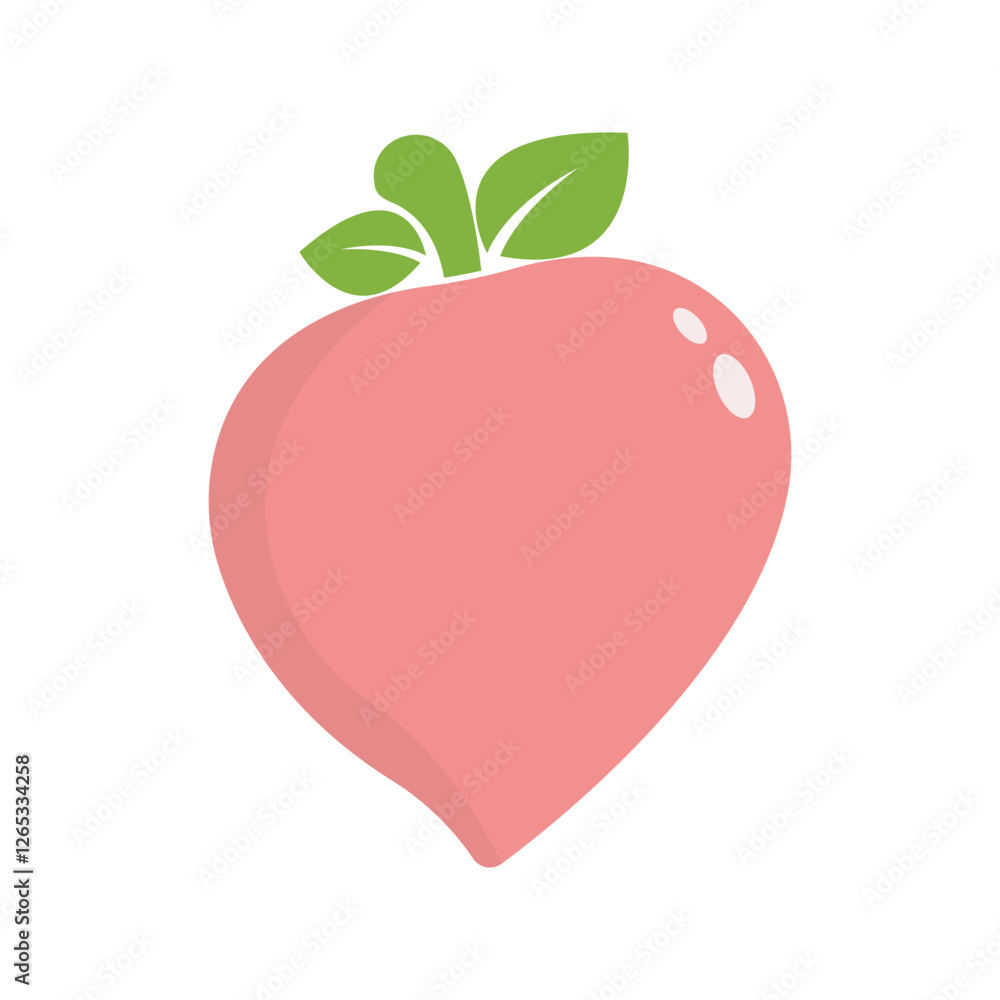 Peach fruit illustration logo design Peach fruit illustration logo design