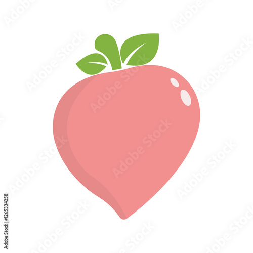 Peach fruit illustration logo design