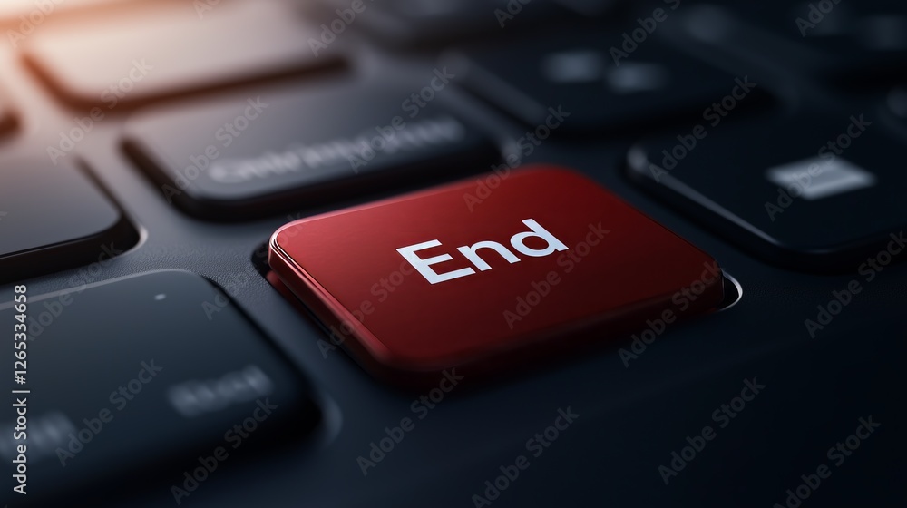 Close-up view of a laptop keyboard featuring a prominent red rectangle button Close-up view of a laptop keyboard featuring a prominent red rectangle button