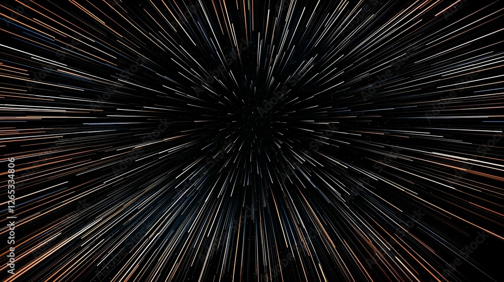 Abstract Cosmic Background with Light Trails and Star-like Points Abstract Cosmic Background with Light Trails and Star-like Points