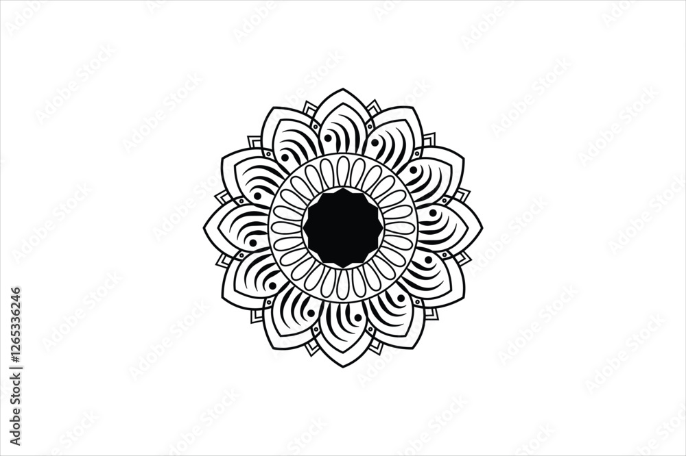 Mandala design vector silhouette image made by adobe illustrator. Mandala design vector silhouette image made by adobe illustrator.