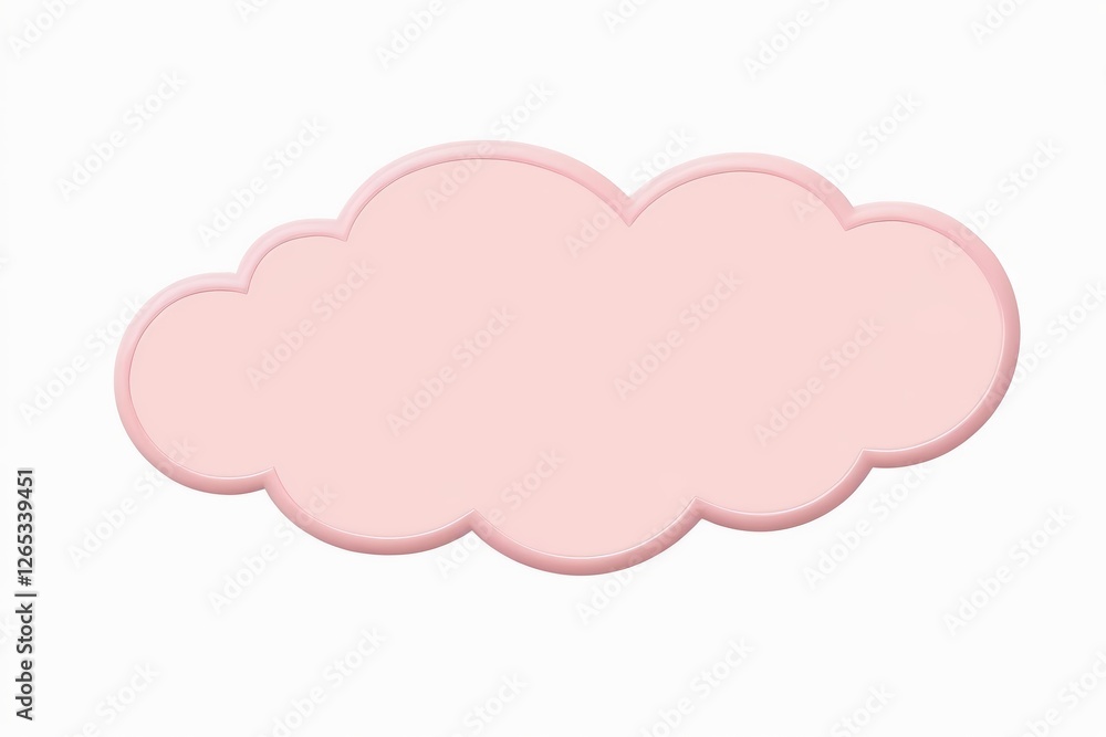 there is a pink cloud with a pink border on a white background there is a pink cloud with a pink border on a white background