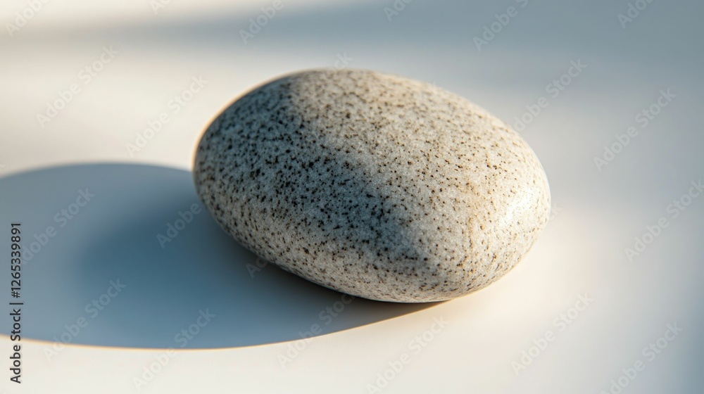 Speckled grey stone, sunlit, smooth surface Speckled grey stone, sunlit, smooth surface