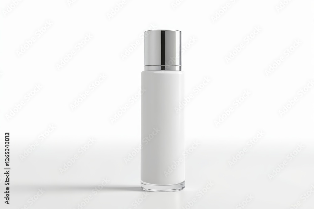 a close up of a white bottle with a silver cap a close up of a white bottle with a silver cap