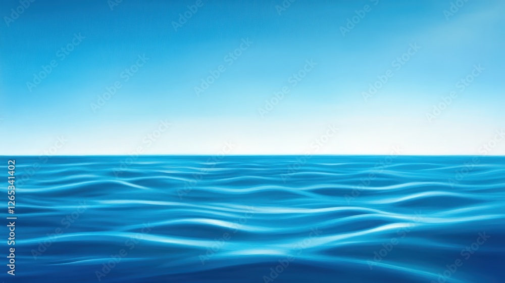 A serene view of calm ocean waves reflecting the vivid blue sky above. The tranquil water surface creates a peaceful atmosphere, perfect for relaxation and inspiration. A serene view of calm ocean waves reflecting the vivid blue sky above. The tranquil water surface creates a peaceful atmosphere, perfect for relaxation and inspiration.