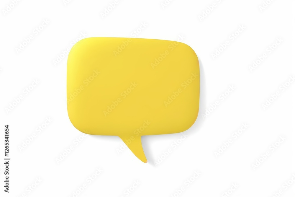 yellow speech bubble on white background with shadow yellow speech bubble on white background with shadow