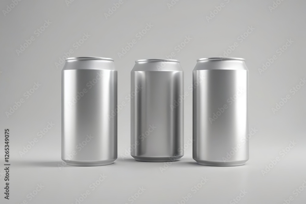 three aluminum cans of soda on a gray background three aluminum cans of soda on a gray background