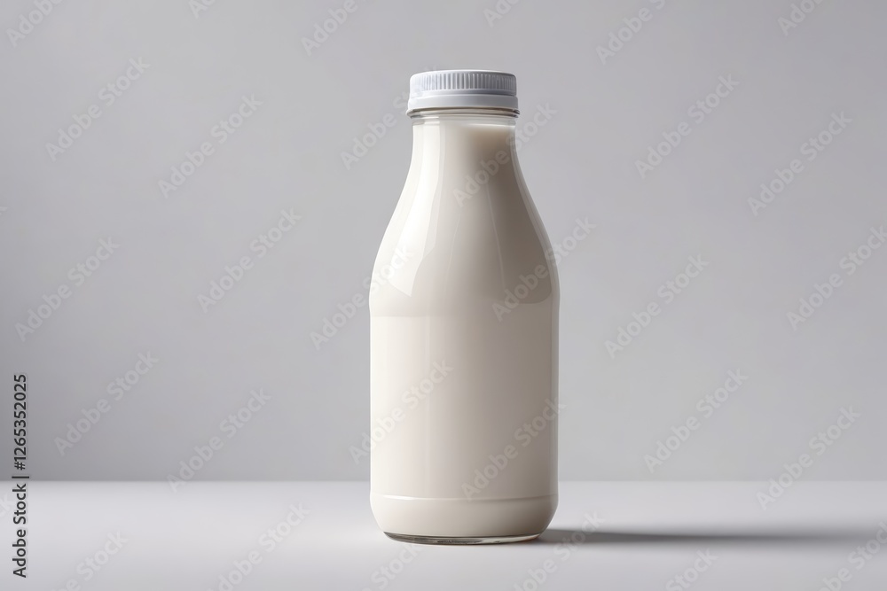 arafed milk bottle on a table with a white background arafed milk bottle on a table with a white background