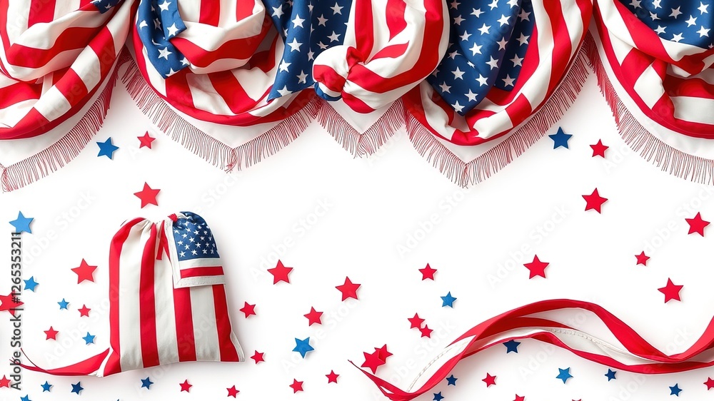 Obraz premium American Pride on Display: Veterans Day Celebration with Eco-Friendly Bag