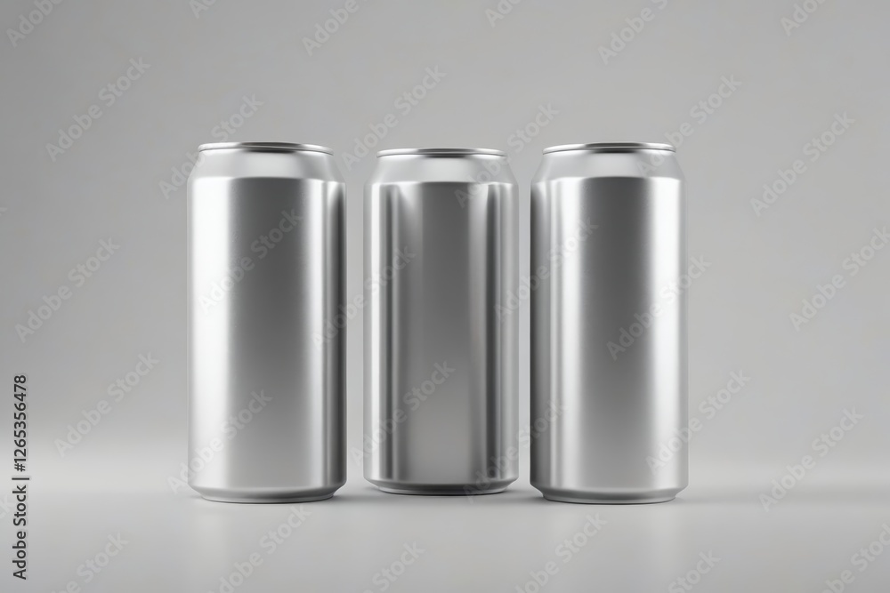 three aluminum cans of soda on a gray background three aluminum cans of soda on a gray background