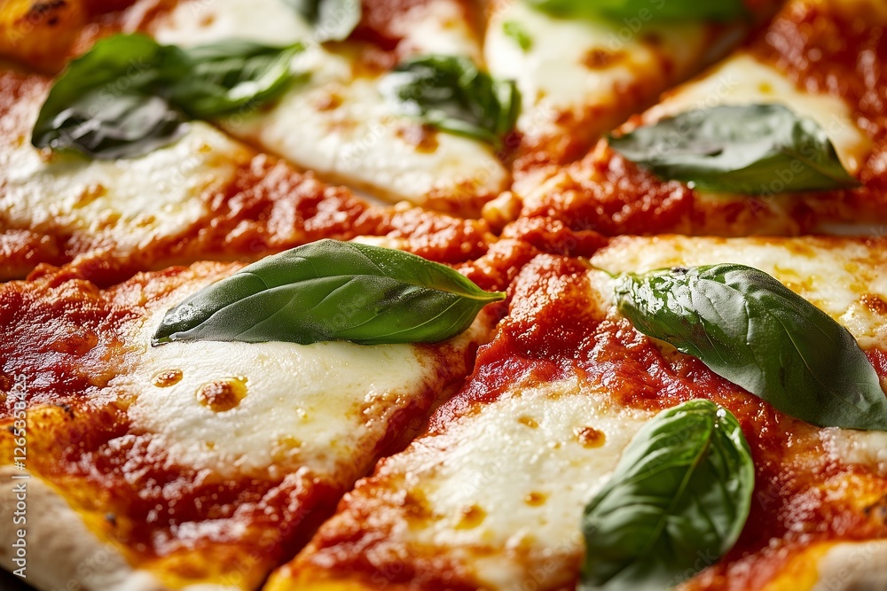 Margherita pizza with fresh basil. Margherita pizza with fresh basil.