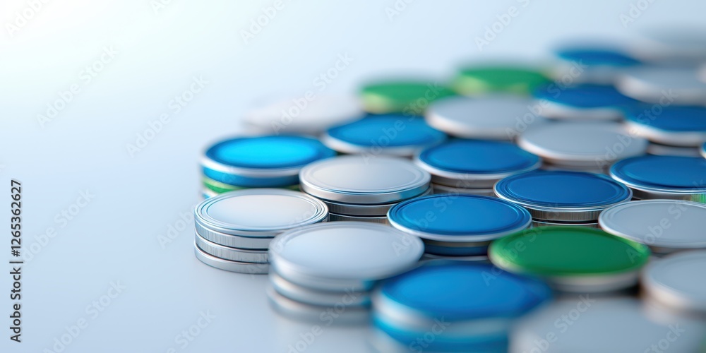 Colorful coins stacked together business environment digital currency close-up view financial concept Colorful coins stacked together business environment digital currency close-up view financial concept