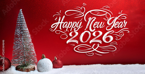 Christmas Holiday Background Happy New Year 2026 Decorations