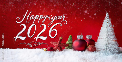 Christmas Holiday Background Happy New Year 2026 Decorations
