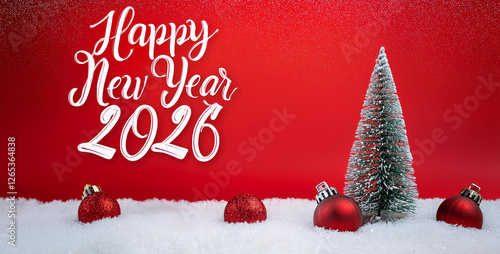 Christmas Holiday Background Happy New Year 2026 Decorations