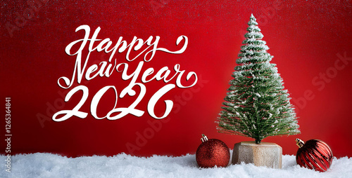 Christmas Holiday Background Happy New Year 2026 Decorations