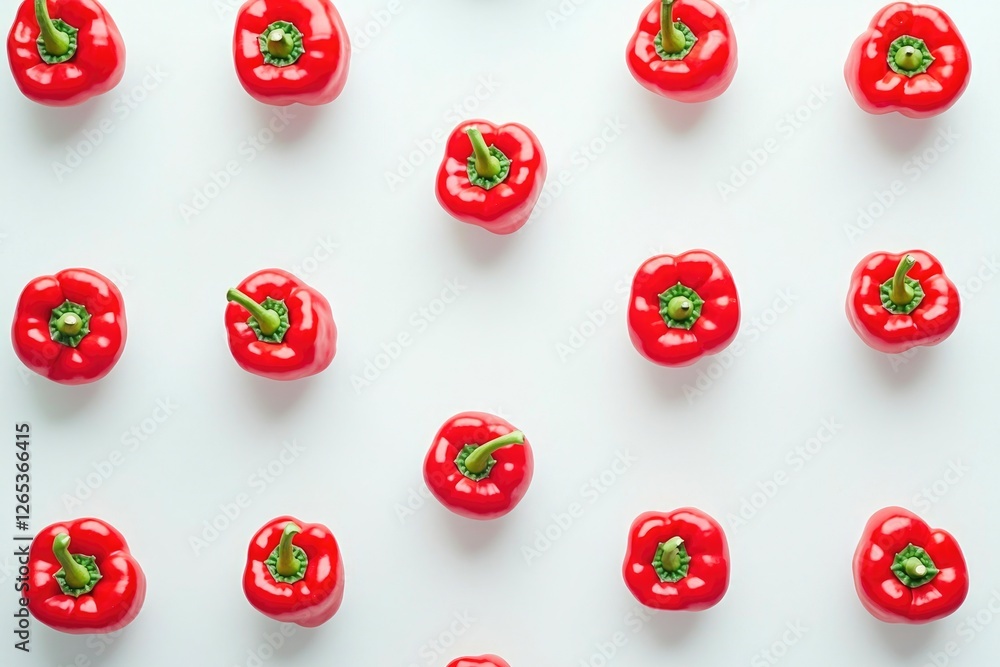 Fototapeta premium Healthy red bell peppers fresh for cooking
