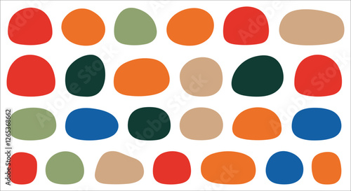 Decorative colorful abstract blobs elements, Organic colorful blob shapes, Abstract colorful geometric shape, Bright abstract organic shapes collection, Vibrant organic blob shapes vector illustration