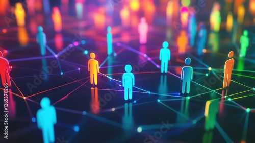 Global Network Colorful people connect digitally (1)