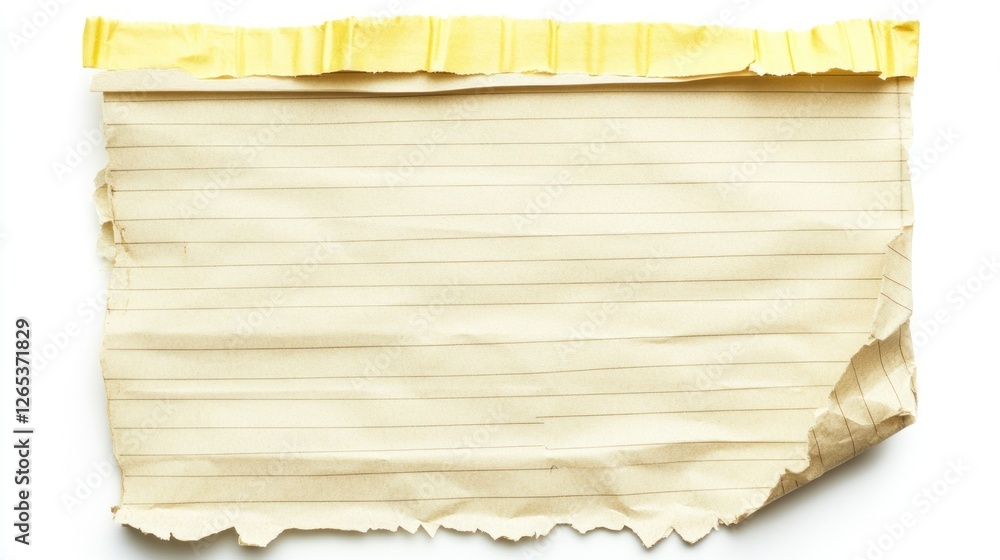Fototapeta premium Torn notepad paper, studio, blank, message