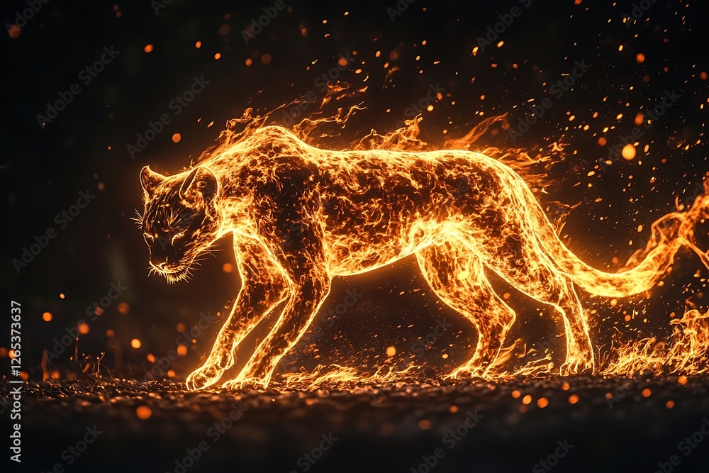 Fiery Feline Predator Abstract Photography Fiery Feline Predator Abstract Photography