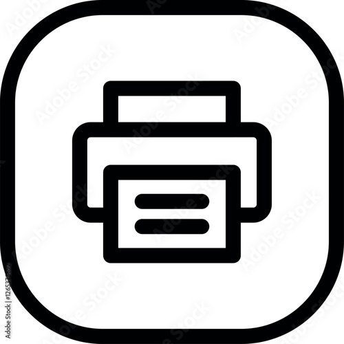 Printer icon - Document desktop print icon symbol - fax icon button. Printers icons. Color set, vector illustration