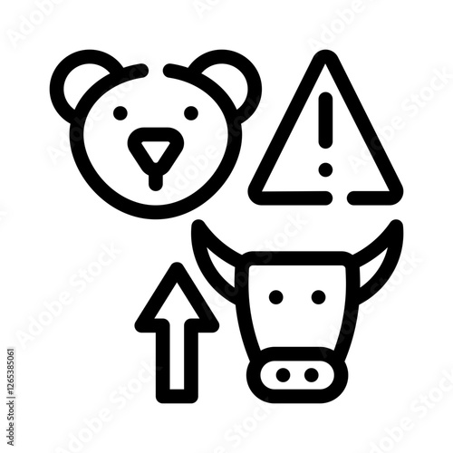 market risk line icon