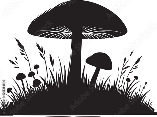 vector illustration of mushroom