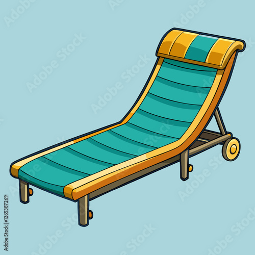 chaise longue on white background