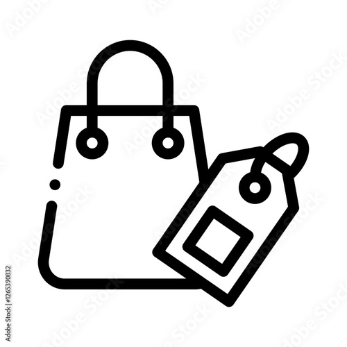 shopping bag line icon