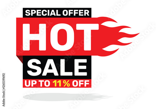 Hot sale for 11 percent coloring discount white background.