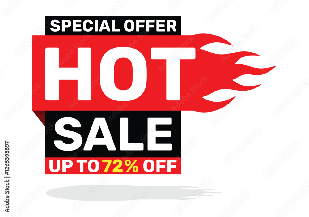 Fototapeta premium Hot sale for 72 percent coloring discount white background.
