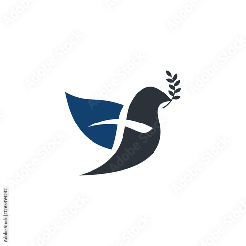 A bird with a leaf in its beak