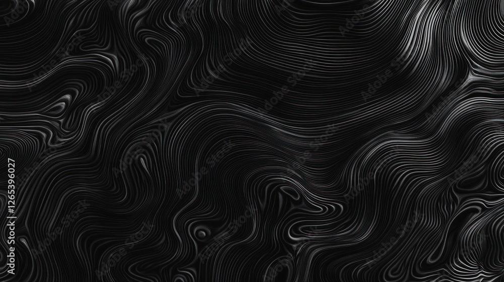 Fototapeta premium Abstract dark wavy lines texture background