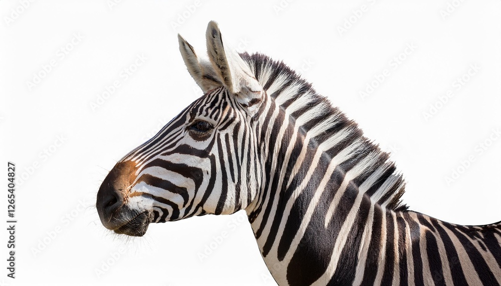 Fototapeta premium zebra on white background