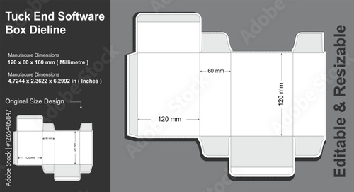 Tuck end software box dieline, dieline, box dieline, dieline packaging, the dieline, pizza box dieline, packaging and dielines, the die line, cardboard box dieline, cigarette box dieline, mailer box