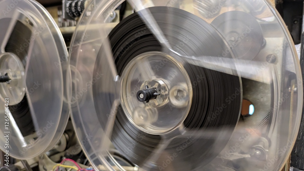 Retro tape. Retro equipment. A close up of a reel to reel tape recorder. Retro tape. Retro equipment. A close up of a reel to reel tape recorder.