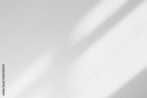 Abstract shadow and striped diagonal light background in office room  on white wall  from window.  Shadows dark gray and sunshine diagonal geometric effect overlay for backdrop and mockup design
