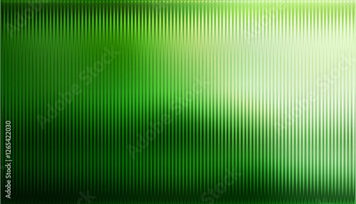Dark green neon gradient ribbed glass. Vector ribbed glass texture background. Mesh gradient. acrylic ribbed bath surface. Reeded glass background semitransparent overlay. Bath wall window