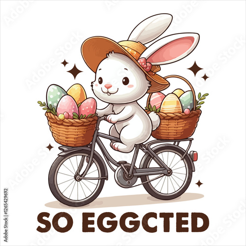 So Eggcted   Easter Day T Shirt Design