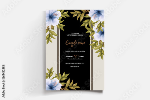 BRIDAL SHOWER FLORAL INVITATION TEMPLATE