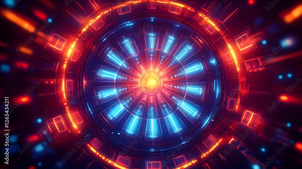 Obraz premium abstract background with glowing circles