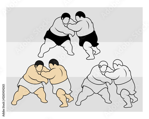 Sumo Wrestling SVG Silhouette Bundle, Sumo Wrestling Silhouette, Sumo Svg, Sports Svg, Sumo Outline Svg, Sumo Silhouette svg, Sumo Png, Wrestler Svg, Sumo Wrestling svg, Sumo Japan Sports, Cut Files
